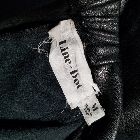 Line and Dot lace up Leather pants - Picture 4 of 5